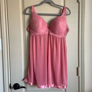 Plus pink babydoll nightie